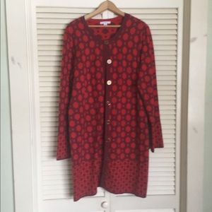 Isaac Mizrahi long sweater coat